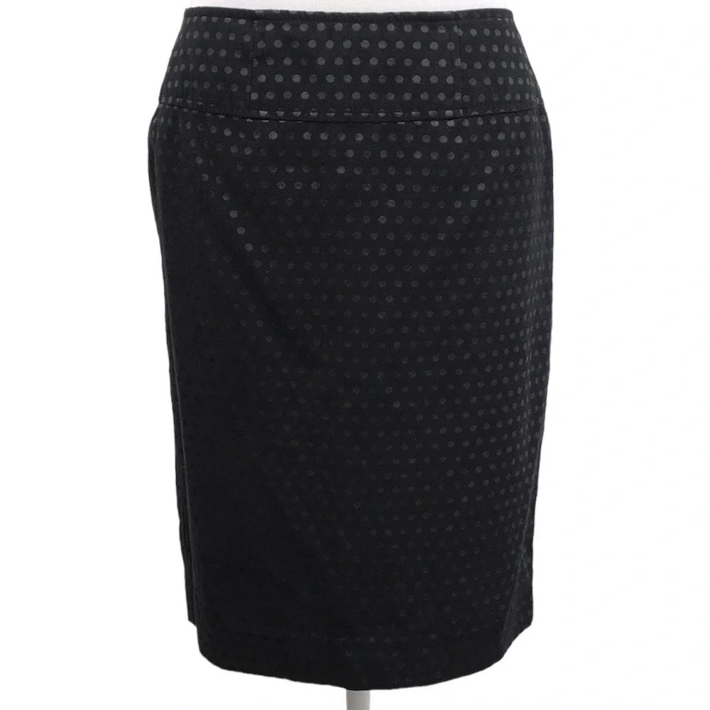 Yoana Baraschi Anthropologie Skirt Womens 2 Black Polka Dot‎ Pencil Straight